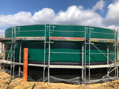 Fassadenverkleidung Biogas